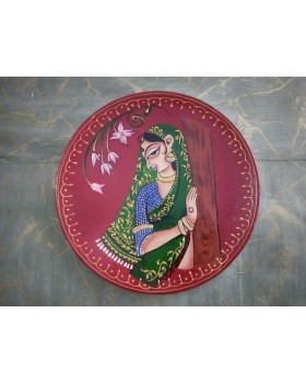 Wooden Wall Decor Plate - Red Wooden Wall Decor Plate - Red